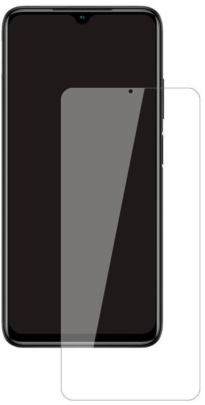 XiaomiRedmi 9T mit aufgebrachter dipos Flex Schutzfolie, glasklare Darstellung ohne Einschränkungen