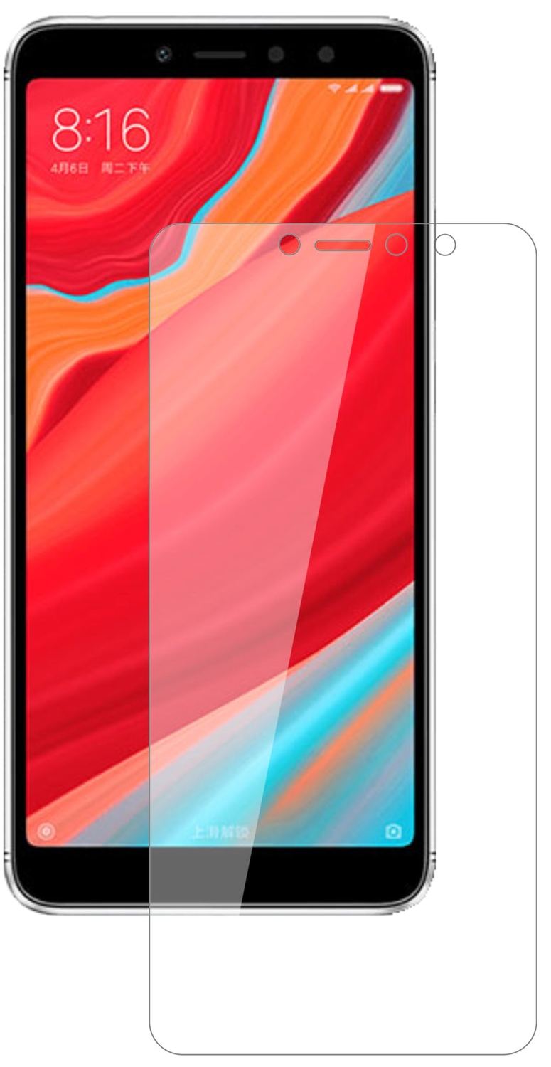 XiaomiRedmi S2 mit aufgebrachter dipos Flex Schutzfolie, glasklare Darstellung ohne Einschränkungen