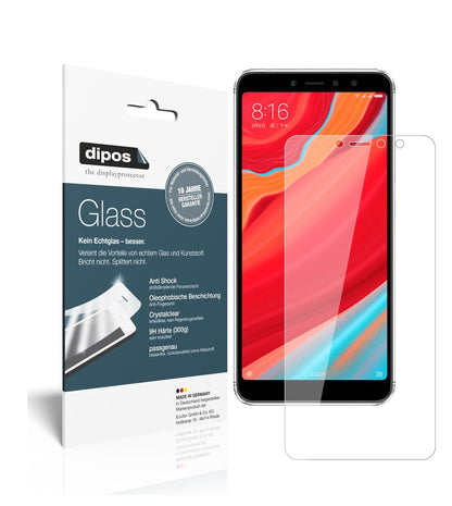 XiaomiRedmi S2 mit aufgebrachter dipos Flex Schutzfolie, glasklare Darstellung ohne Einschränkungen