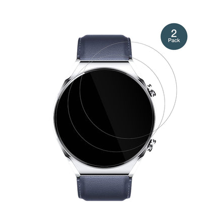 XiaomiWatch S1 mit aufgebrachter dipos Flex Schutzfolie, glasklare Darstellung ohne Einschränkungen