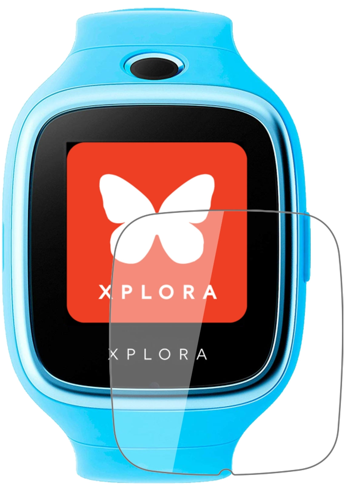 XPLORA3S mit aufgebrachter dipos Flex Schutzfolie, glasklare Darstellung ohne Einschränkungen