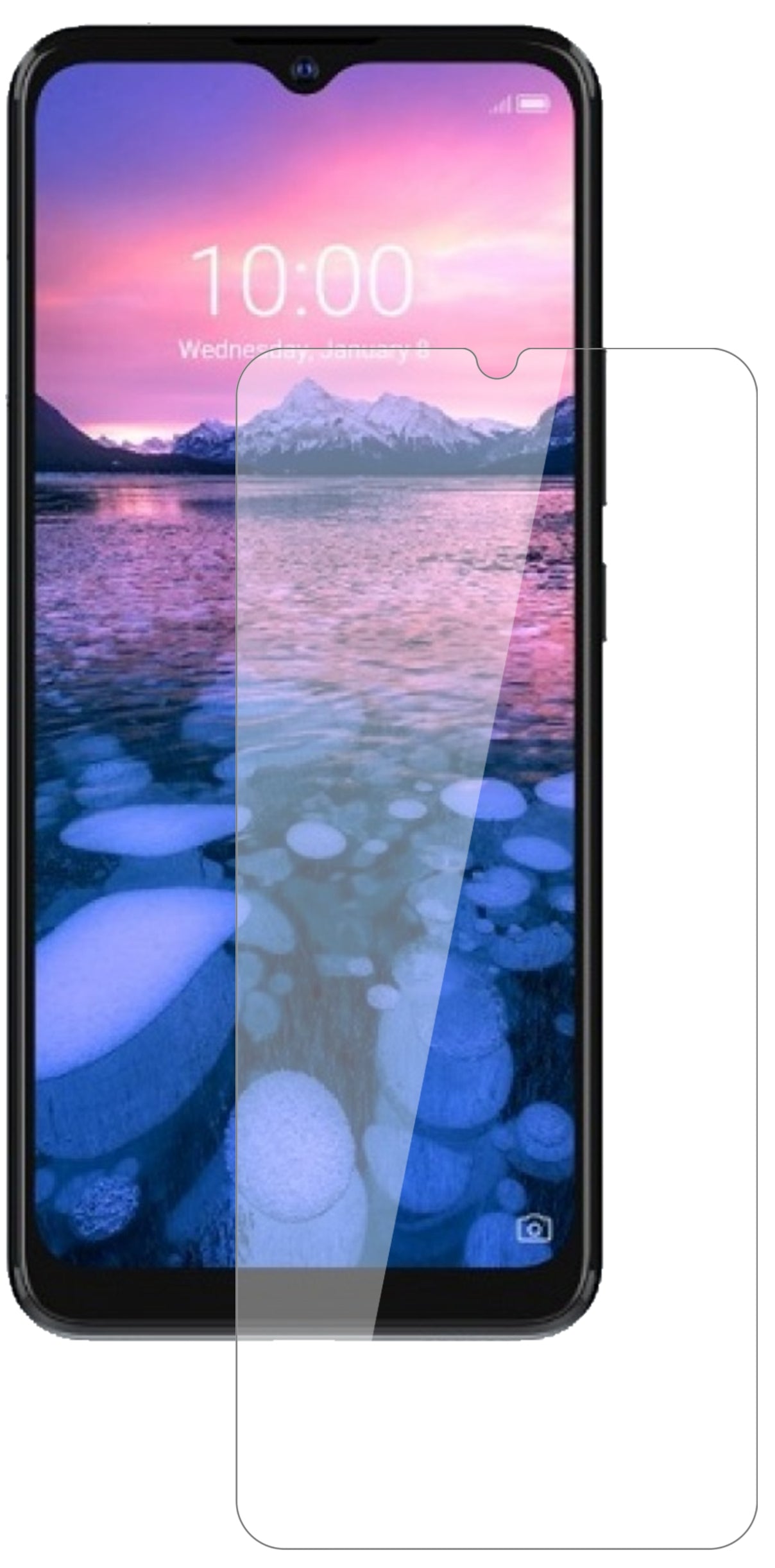 ZTEBlade 20 5G mit aufgebrachter dipos Flex Schutzfolie, glasklare Darstellung ohne Einschränkungen