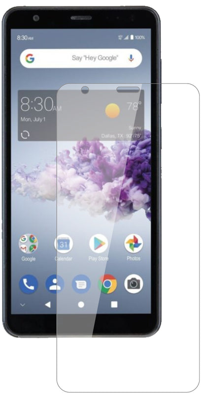 ZTEBlade A3 Prime mit aufgebrachter dipos Flex Schutzfolie, glasklare Darstellung ohne Einschränkungen