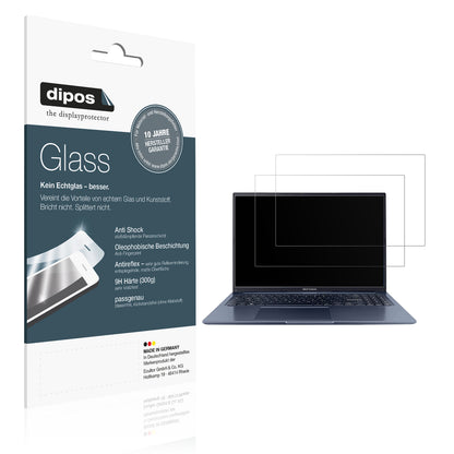 2x 9H Schutzfolie matt für Asus Vivobook 15 Panzerfolie