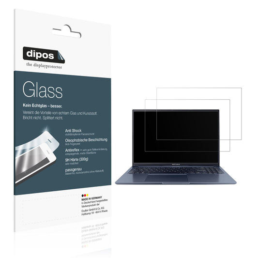 2x 9H Schutzfolie matt für Asus Vivobook 15 Panzerfolie