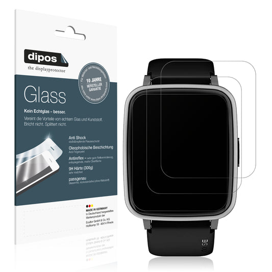 Matte Displayschutzfolie von dipos passend für Noise ColorFit Pulse 2, 9H kratzfest und blasenfrei montiert