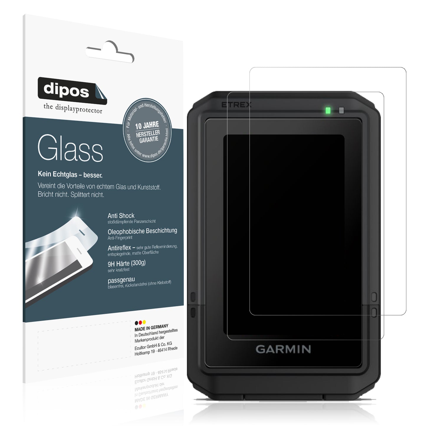 2x 9H Schutzfolie matt für Garmin eTrex Touch 2025 Panzerfolie