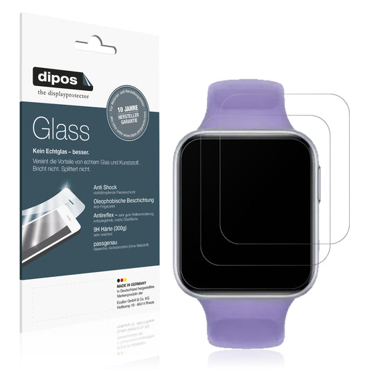 Matte Displayschutzfolie von dipos passend für Oppo Watch SE, 9H kratzfest und blasenfrei montiert