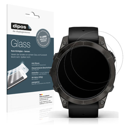 2x 9H Schutzfolie matt für Garmin Fenix 7 Pro 51mm Panzerfolie
