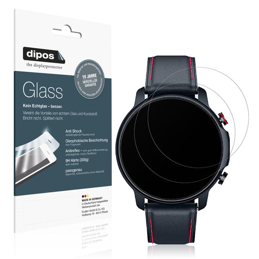 Matte Displayschutzfolie von dipos passend für Motsfit 1,32 Zoll Smartwatch, 9H kratzfest und blasenfrei montiert