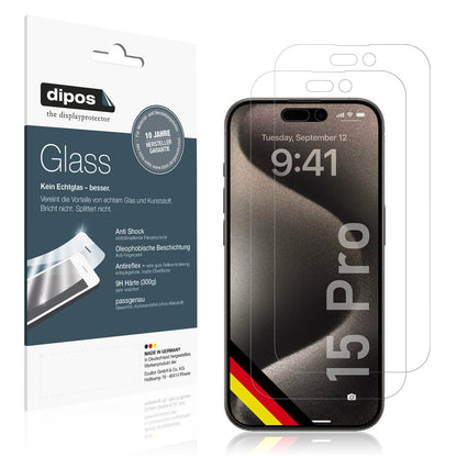2x 9H Schutzfolie für Apple iPhone 15 Pro Max Panzerfolie