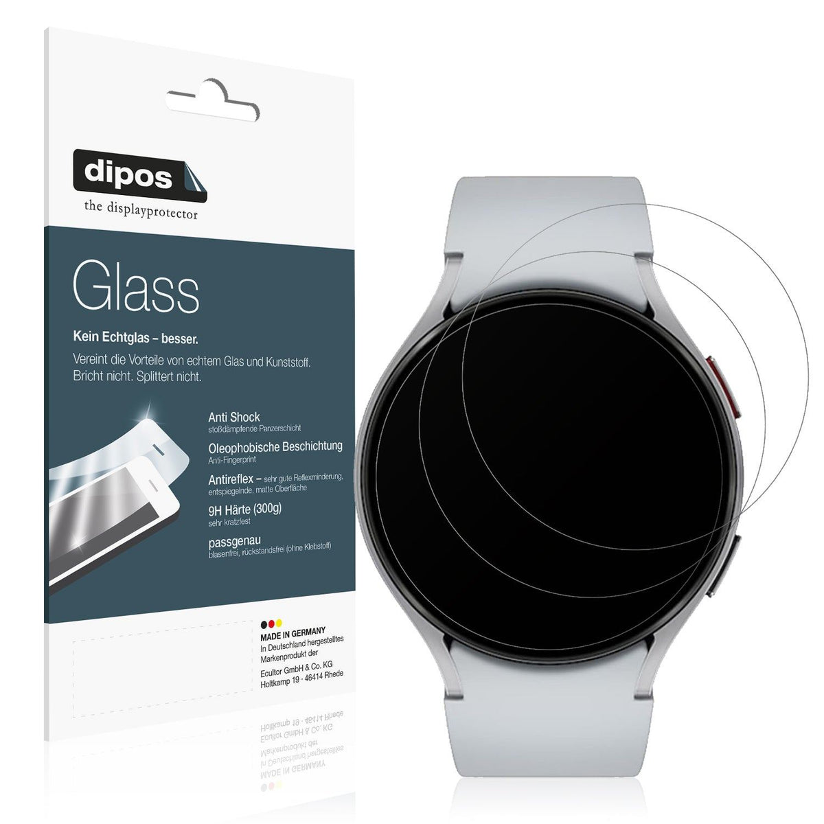 2x 9H Schutzfolie matt für Samsung Galaxy Watch 6 44mm Panzerfolie