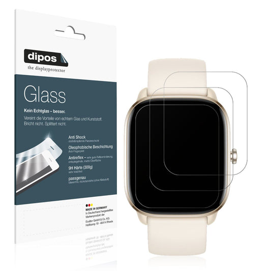Matte Displayschutzfolie von dipos passend für Amazfit GTS 4 mini, 9H kratzfest und blasenfrei montiert