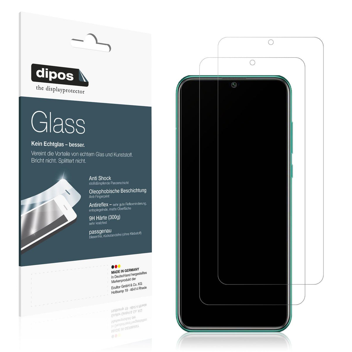 2x 9H Schutzfolie matt für Huawei Enjoy 50 Pro Panzerfolie