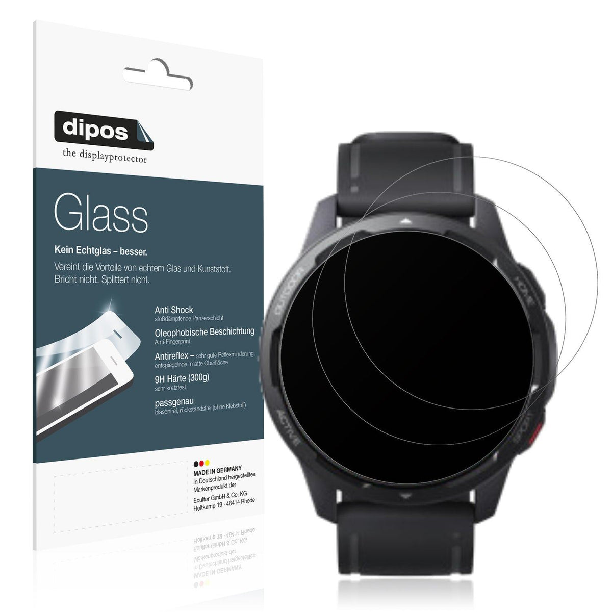 1x 9H Schutzfolie matt für Xiaomi Watch S1 Active Panzerfolie
