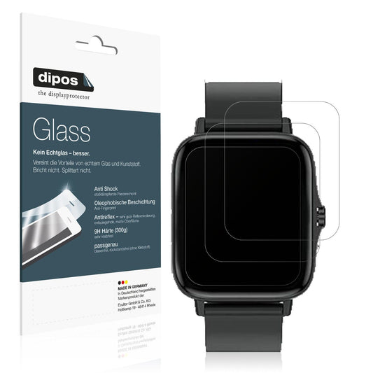 1x 9H Schutzfolie matt für Kaseemi 1,7 Zoll Smartwatch Panzerfolie