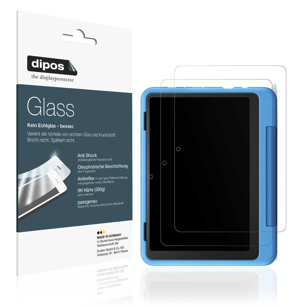 2x 9H Schutzfolie matt für Amazon Fire HD 8 Kids Pro 2024 Panzerfolie