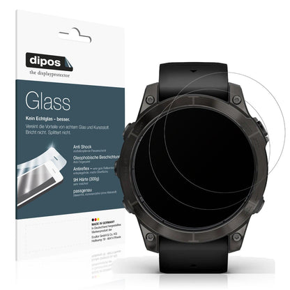 2x 9H Schutzfolie matt für Garmin Fenix 7 Pro 47mm Panzerfolie