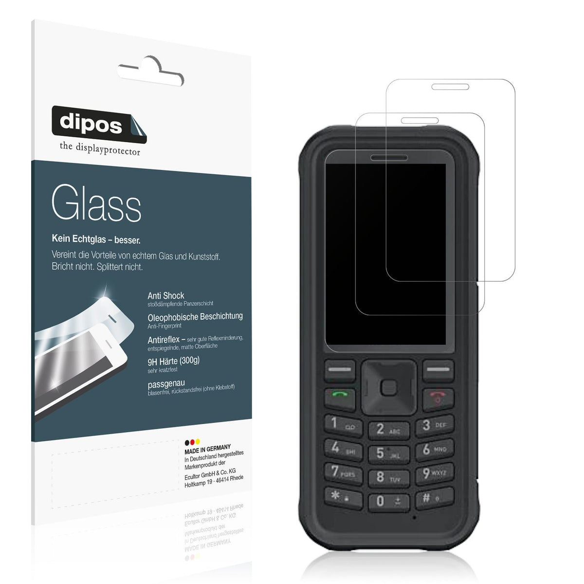 2x 9H Schutzfolie matt für Sonim XP100 Panzerfolie