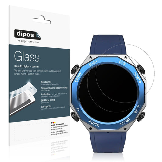 2x 9H Schutzfolie matt für Rogbid Tank M1 Smartwatch Panzerfolie