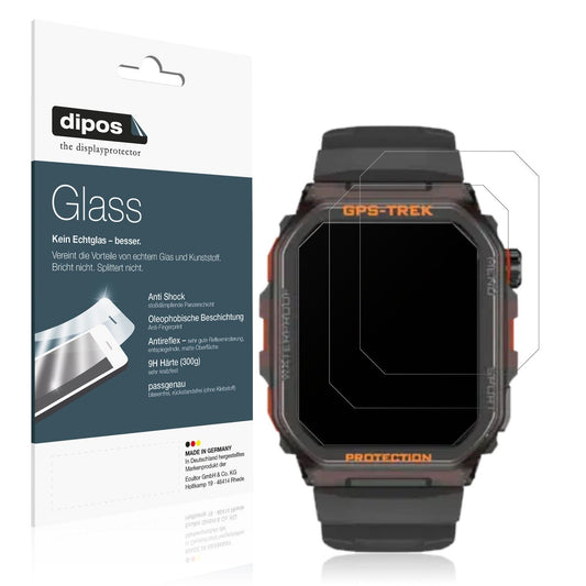 2x 9H Schutzfolie matt für Rogbid Tank G2 Smartwatch Panzerfolie