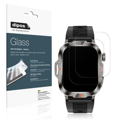 2x 9H Schutzfolie matt für VicBou 2.01 Zoll Smartwatch Panzerfolie