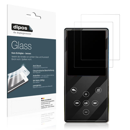 2x 9H Schutzfolie matt für Gueray Q9 MP3-Player Panzerfolie