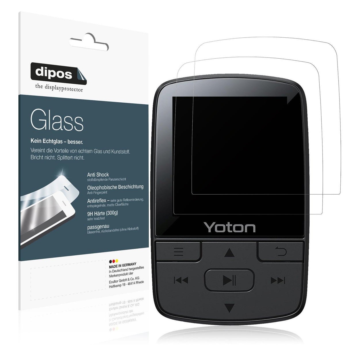 2x 9H Schutzfolie matt für YOTON YM03 MP3-Player Panzerfolie