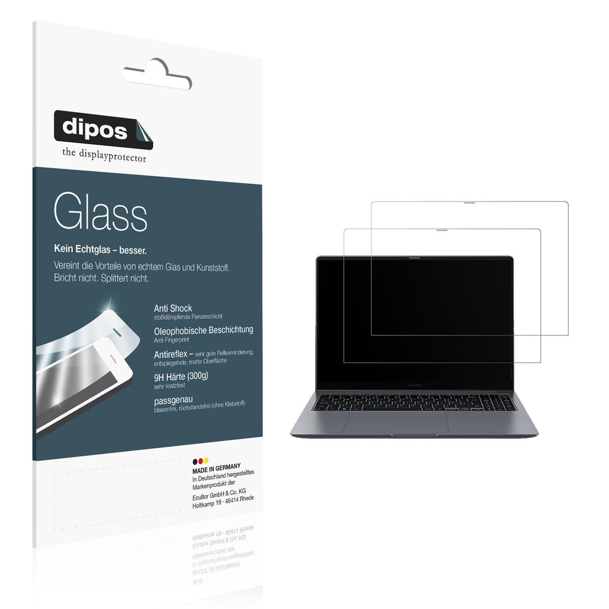 2x 9H Schutzfolie matt für Samsung Galaxy Book 4 Pro 16 Zoll Panzerfolie