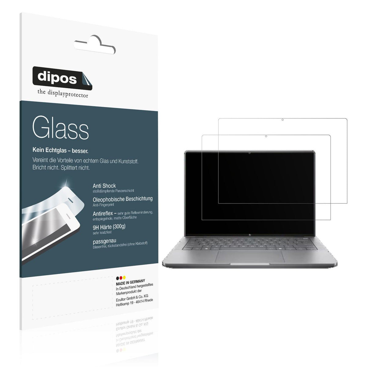 2x 9H Schutzfolie matt für HP ZBook Ultra G1a Panzerfolie