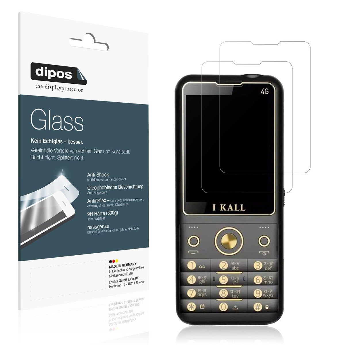 2x 9H Schutzfolie matt für I Kall K11 Pro 4G Panzerfolie