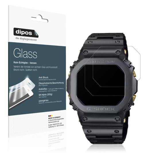 2x 9H Schutzfolie matt für Casio W-216H-1AV Eckig Panzerfolie