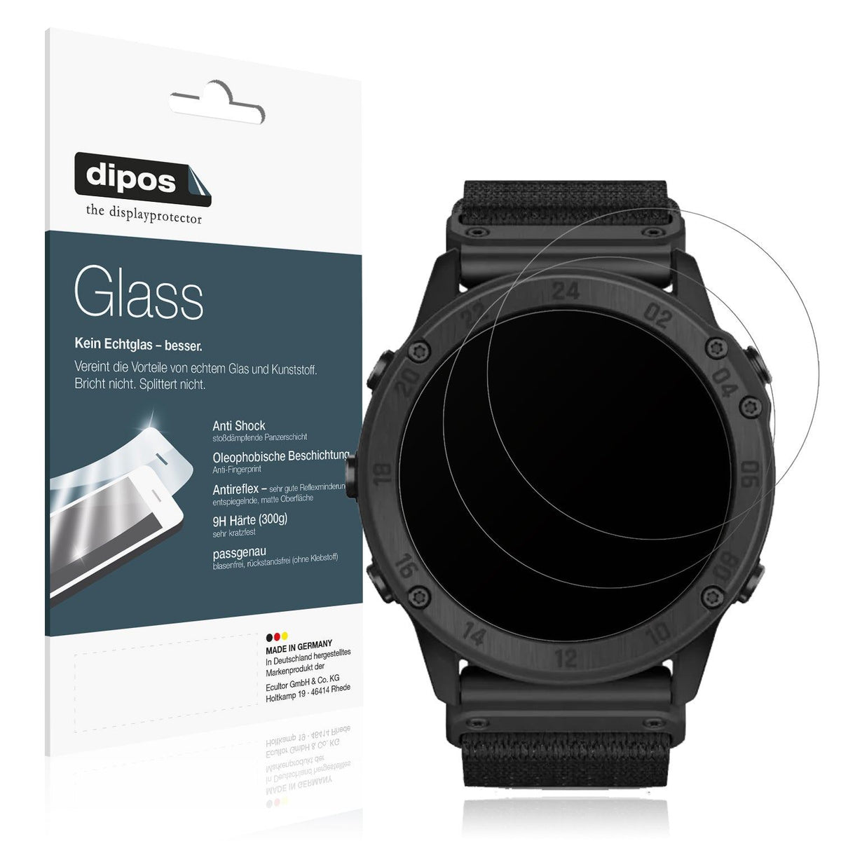 2x 9H Schutzfolie matt für Garmin Tactix Delta Solar Ballistic Panzerfolie