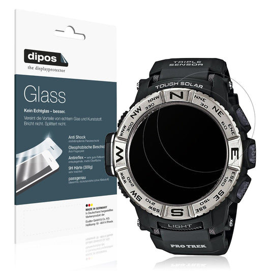 2x 9H Schutzfolie matt für Casio Pro Trek PRW-3500-1 Panzerfolie