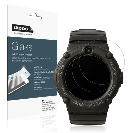 2x 9H Schutzfolie matt für Watchmark GPS Watch Kids Panzerfolie