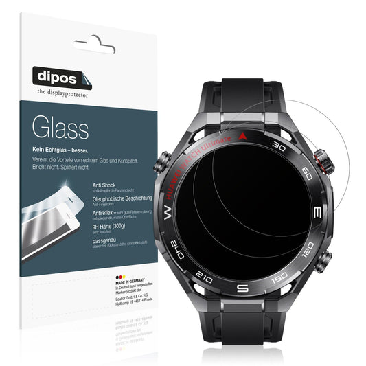 2x 9H Schutzfolie matt für Huawei Watch Ultimate 2 Black Panzerfolie