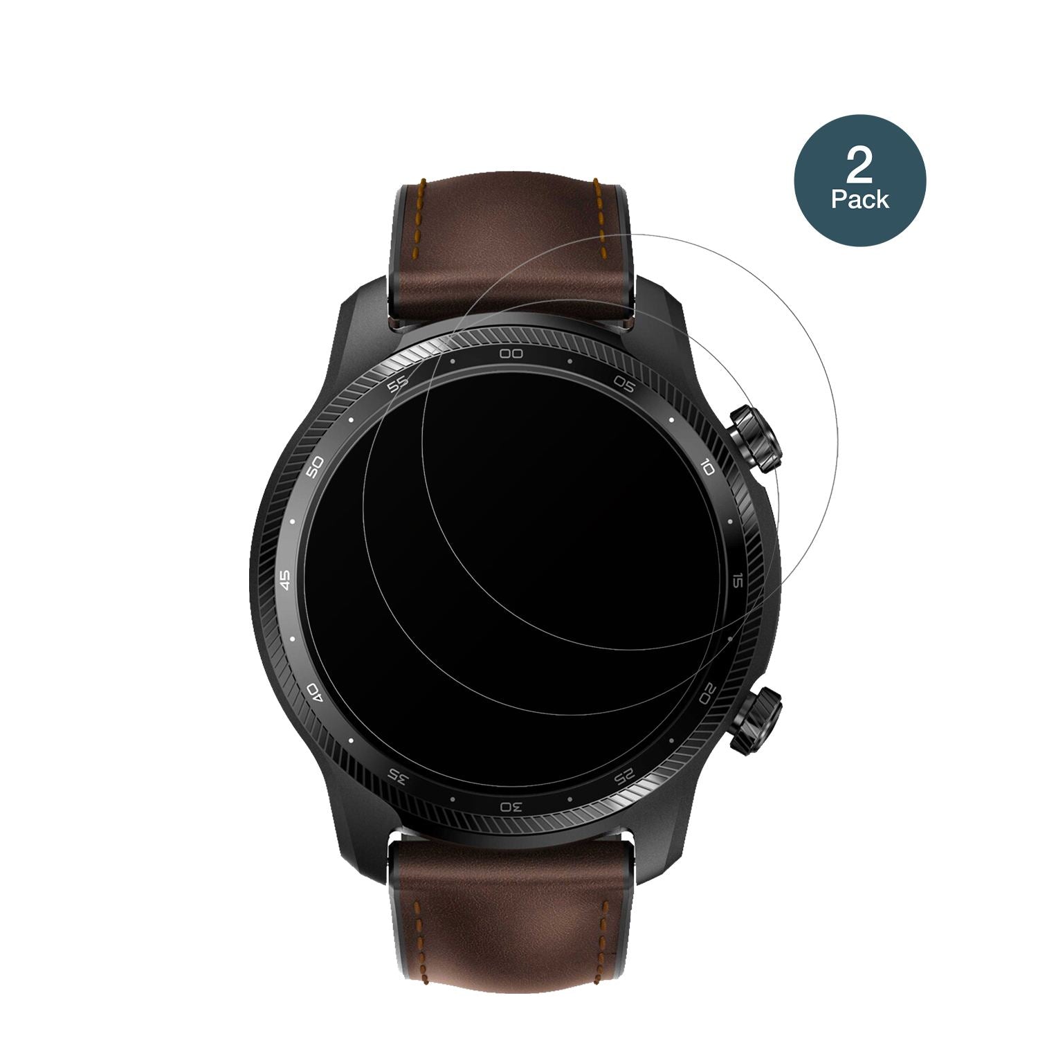 TicwatchPro 3 Ultra mit aufgebrachter dipos Panzerfolie, die lästige Fingerabdrücke minimiert