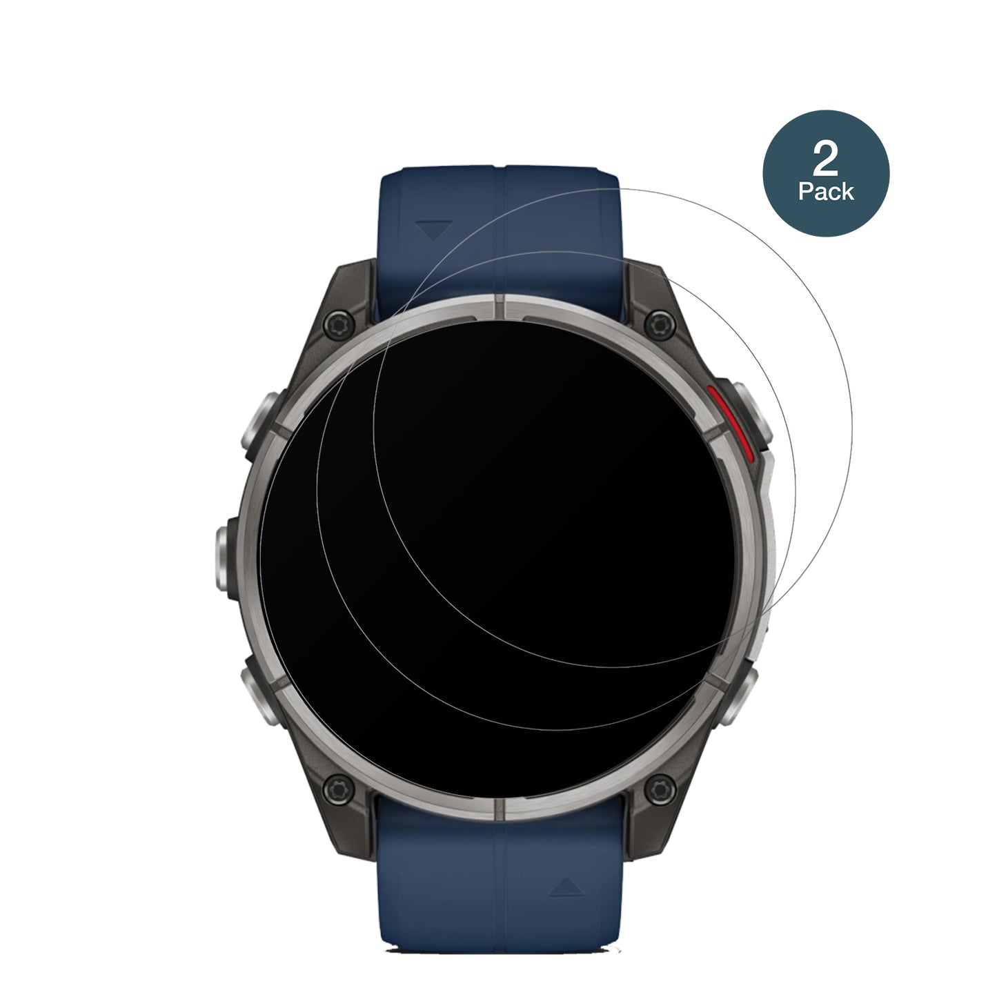 GarminQuatix 8 47mm mit aufgebrachter dipos Panzerfolie, die lästige Fingerabdrücke minimiert