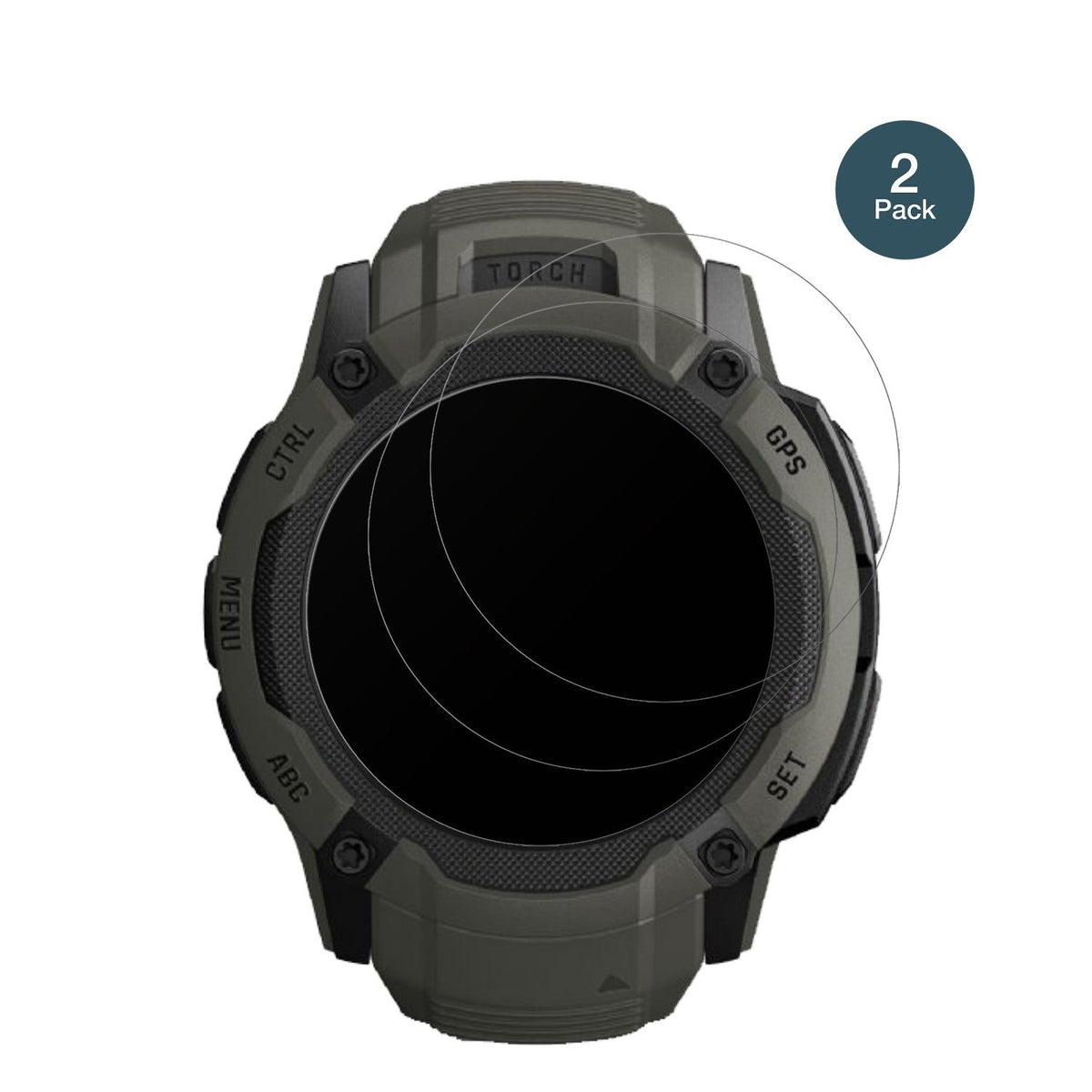 2x 9H Schutzfolie matt für Garmin Instinct 2x Solar Panzerfolie
