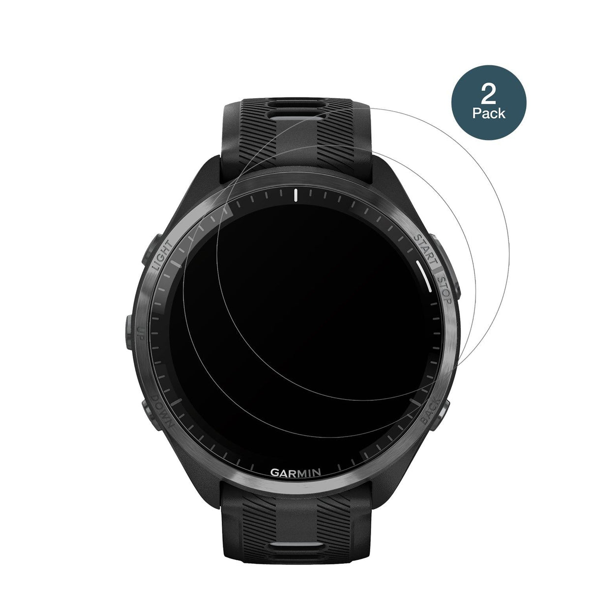 2x 9H Schutzfolie matt für Garmin Forerunner 965 Panzerfolie