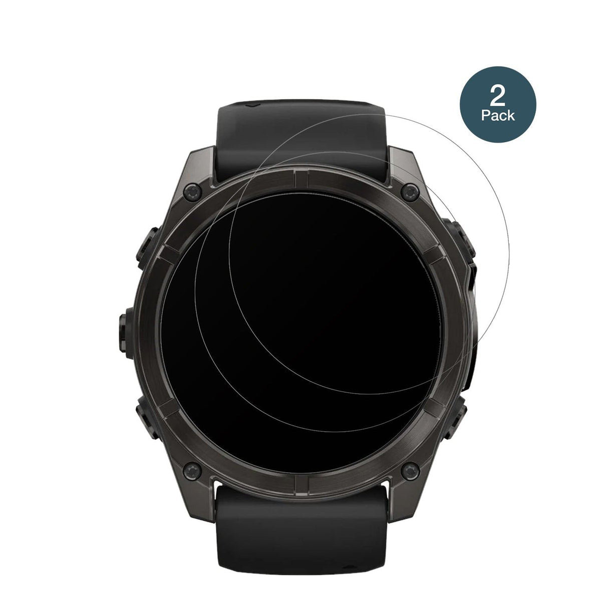 2x 9H Schutzfolie matt für Garmin Fenix 7x Pro 51mm Panzerfolie