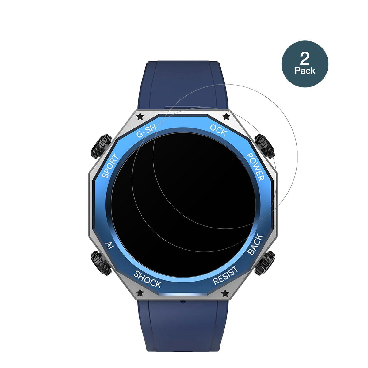 2x 9H Schutzfolie matt für Rogbid Tank M1 Smartwatch Panzerfolie