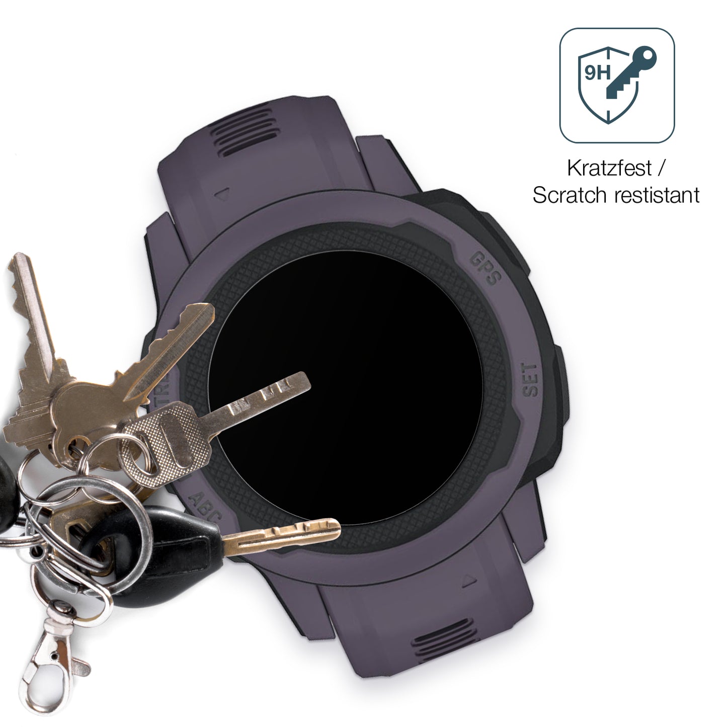 2x 9H Schutzfolie matt für Garmin Instinct 2S (45mm) Panzerfolie