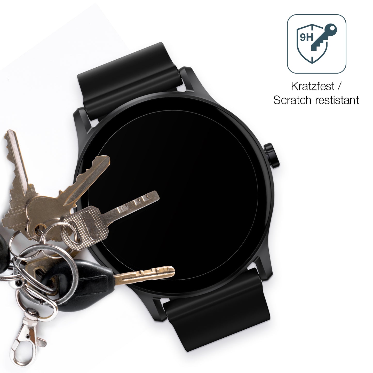 2x 9H Schutzfolie matt für Haylou GS Smartwatch Panzerfolie