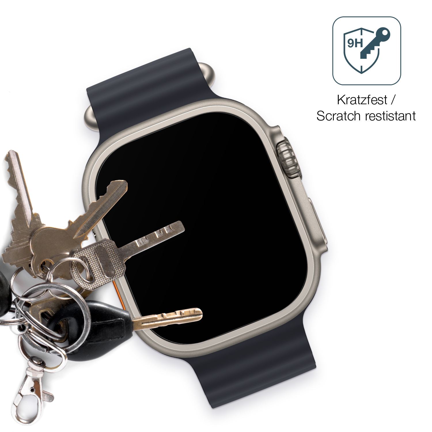dipos Displayschutz für Apple Watch Ultra 3, mattierte Oberfläche, robuste Festigkeit und perfekte Passform