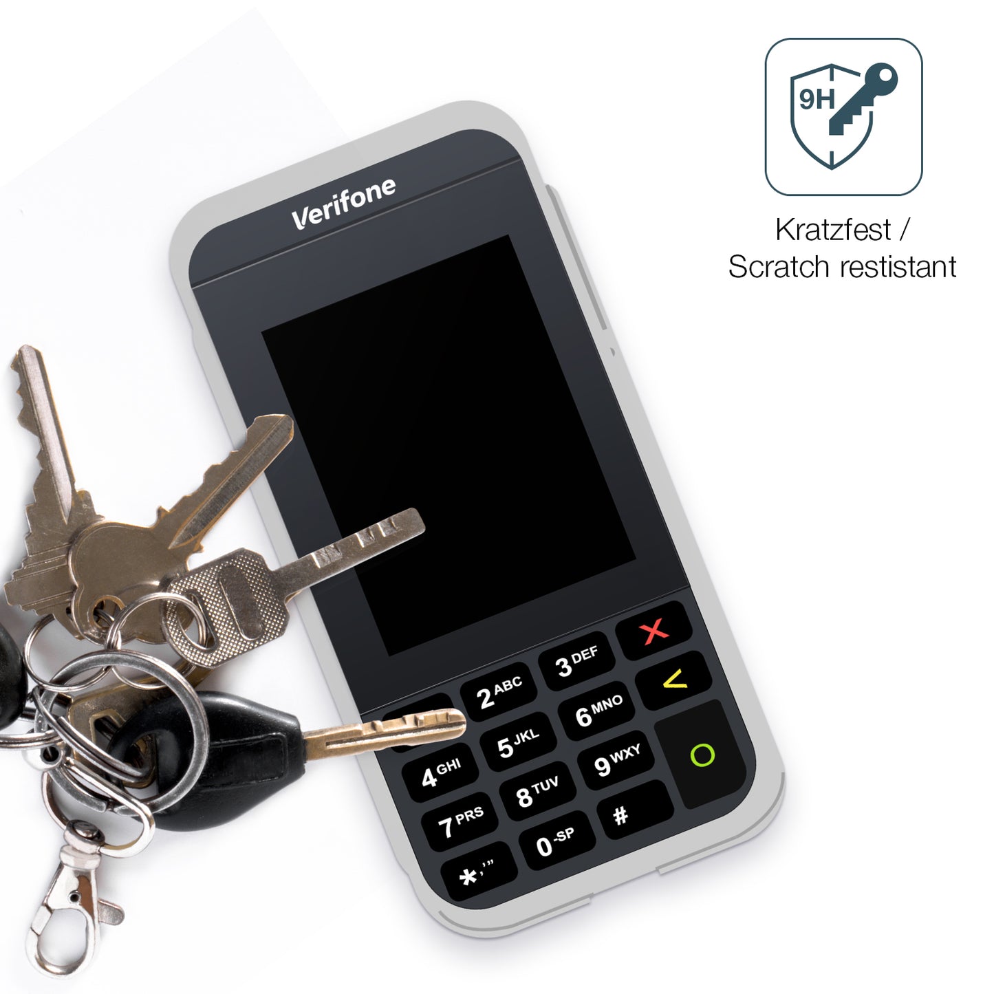 2x 9H Schutzfolie matt für Verifone e285 Panzerfolie