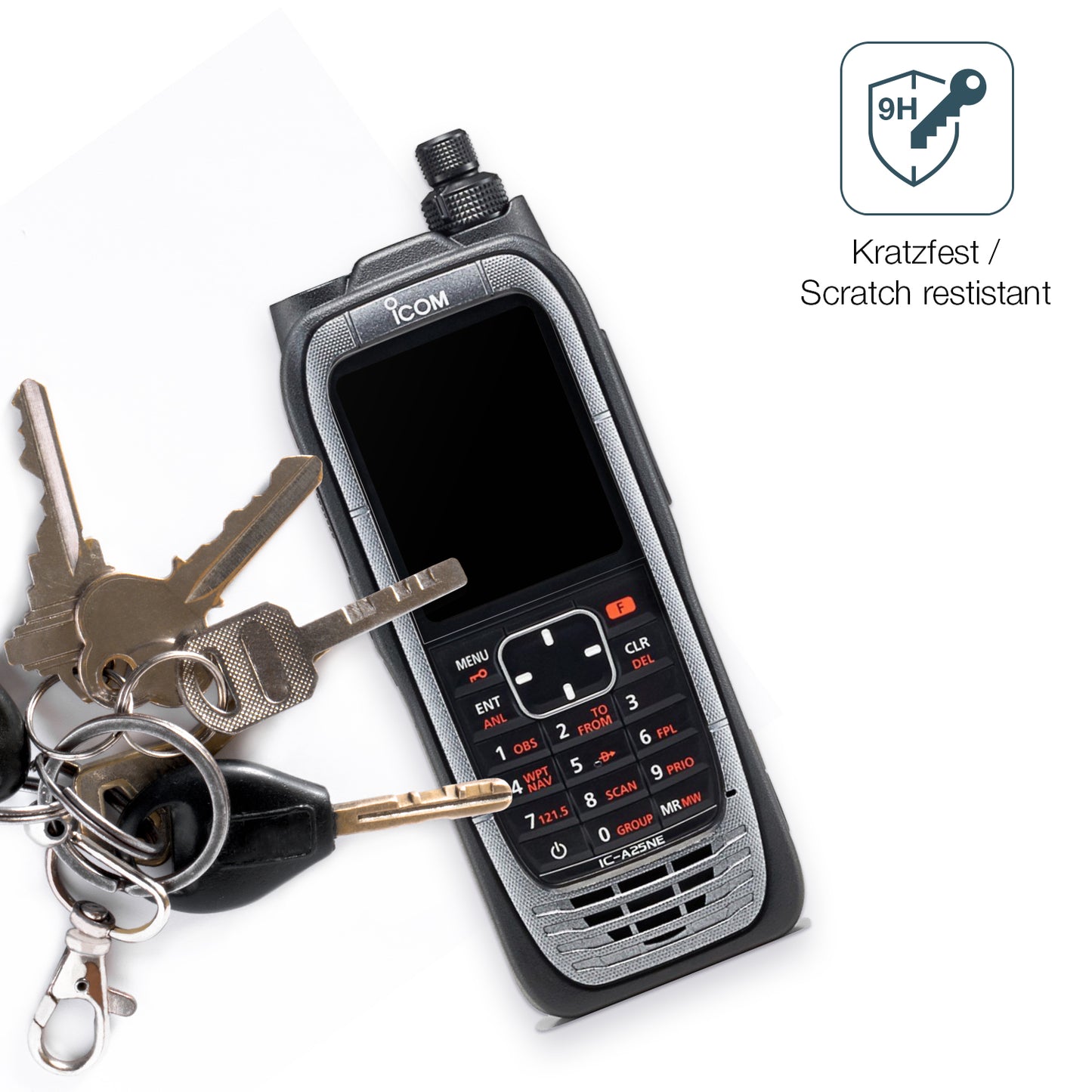 2x 9H Schutzfolie matt für Icom IC-A25NE Panzerfolie