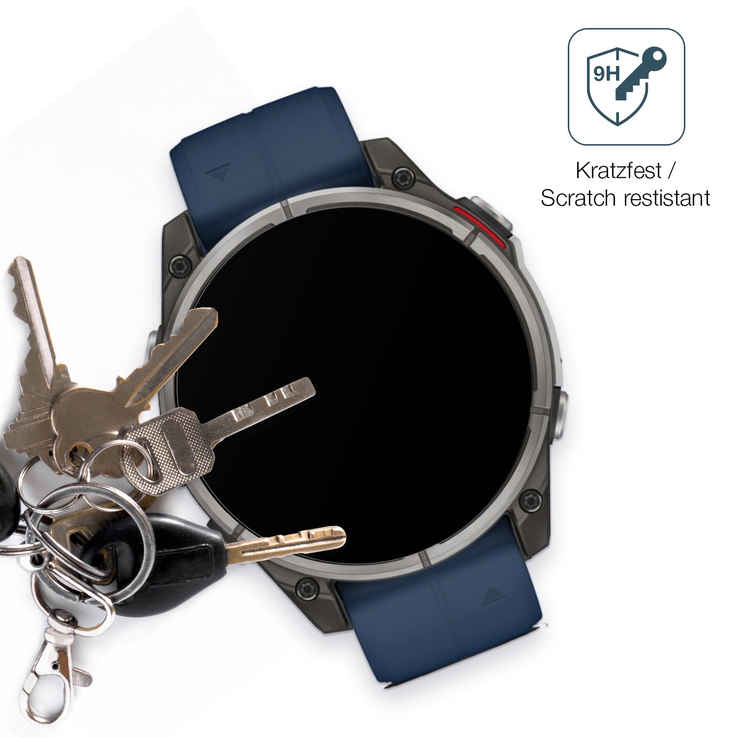 dipos Displayschutz für Garmin Quatix 8 47mm, mattierte Oberfläche, robuste Festigkeit und perfekte Passform