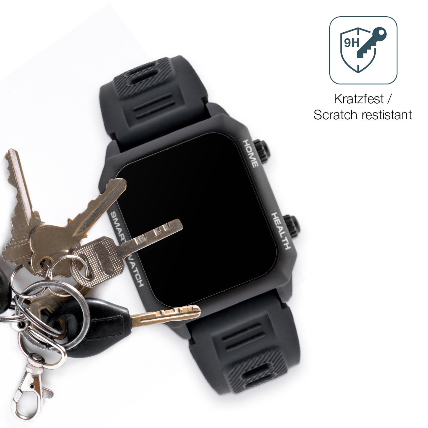 2x 9H Schutzfolie matt für Watchmark Kardiowatch FOCUS Panzerfolie