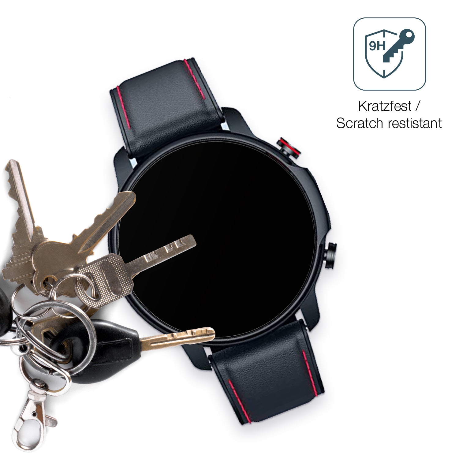 dipos Displayschutz für Motsfit 1,32 Zoll Smartwatch, mattierte Oberfläche, robuste Festigkeit und perfekte Passform